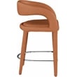 Pemberly Row Modern / Contemporary Cognac Vegan Leather Stool