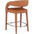 Pemberly Row Modern / Contemporary Cognac Vegan Leather Stool