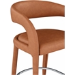 Pemberly Row Modern / Contemporary Cognac Vegan Leather Stool