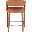Pemberly Row Modern / Contemporary Cognac Vegan Leather Stool