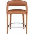 Pemberly Row Modern / Contemporary Cognac Vegan Leather Stool