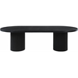 Pemberly Row Modern / Contemporary Black Oak Wood Dining Table