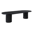 Pemberly Row Modern / Contemporary Black Oak Wood Dining Table
