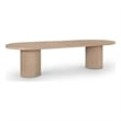 Pemberly Row Contemporary Natural White Oak Wood Dining Table