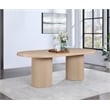 Pemberly Row Contemporary Natural White Oak Wood Dining Table