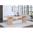 Pemberly Row Contemporary Natural White Oak Wood Dining Table