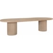 Pemberly Row Contemporary Natural White Oak Wood Dining Table