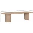 Pemberly Row Contemporary Natural White Oak Wood Dining Table
