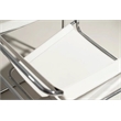Pemberly Row White Saddle Leather Club Steel Frame Accent Chairs