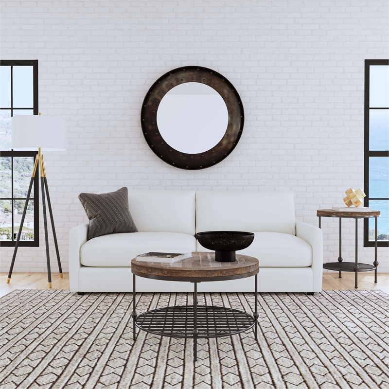 Pemberly Row Modern / Contemporary Floor Lamp in Black Metal