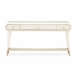 Pemberly Row Modern / Contemporary 3 Drawer Console Table in Ivory