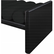 Pemberly Row Solid Wood Rich Black Bench with Luxurious Black Boucle Fabric