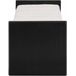 Pemberly Row Solid Wood Rich Black Bench with Luxurious Cream Boucle Fabric