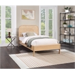Pemberly Row Contemporary Transitional Natural Finish Twin Bed