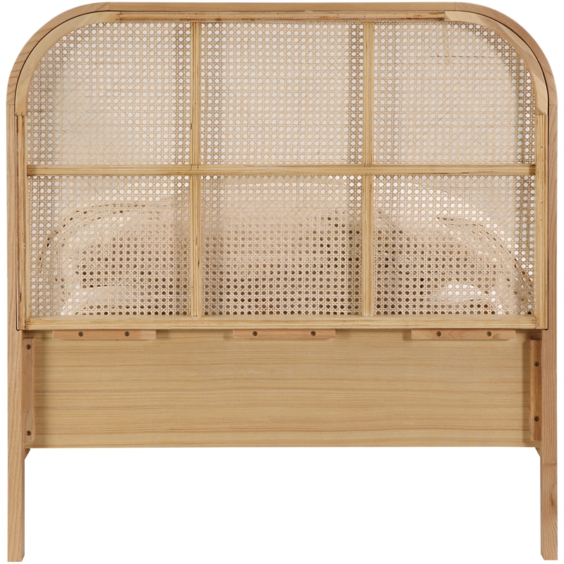 Pemberly Row Contemporary Transitional Natural Finish Twin Bed