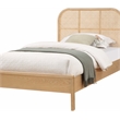 Pemberly Row Contemporary Transitional Natural Finish Twin Bed