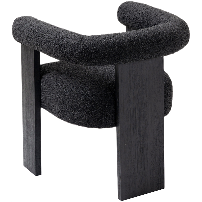 Pemberly Row Contemporary Transitional Black Finish Dining Chair