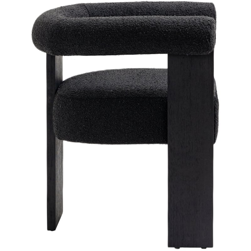 Pemberly Row Contemporary Transitional Black Finish Dining Chair