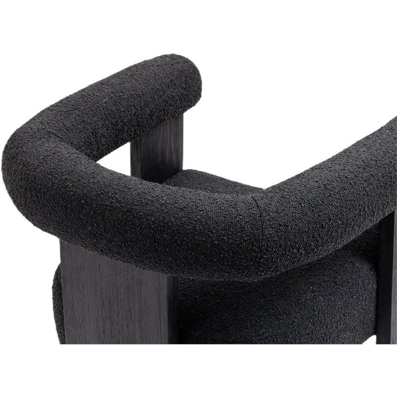 Pemberly Row Contemporary Transitional Black Finish Dining Chair