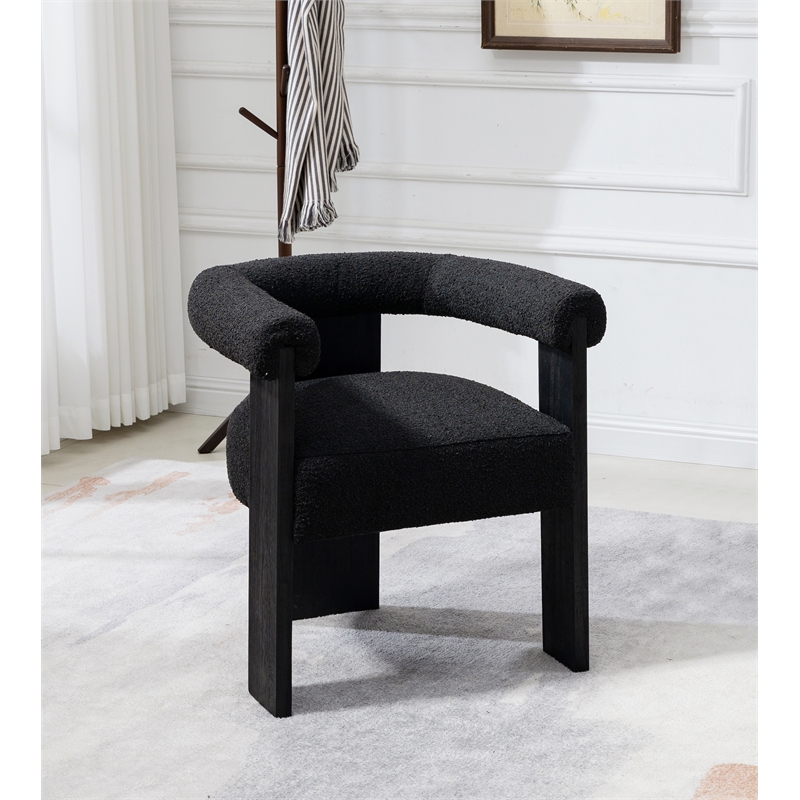 Pemberly Row Contemporary Transitional Black Finish Dining Chair
