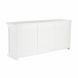 Pemberly Row Mahogany Wood Buffet with 6 Glass Doors in White