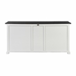 Pemberly Row Mahogany Wood Buffet with 5 Doors 3 Drawers in White