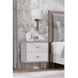 Pemberly Row Wood 2 Drawer Nightstand in Weathered White-Gray