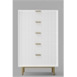 Pemberly Row Wood 2 Drawer Nightstand in Weathered White-Gray