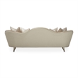 Pemberly Row Contemporary Transitional Sofa - Pearl / Caramel