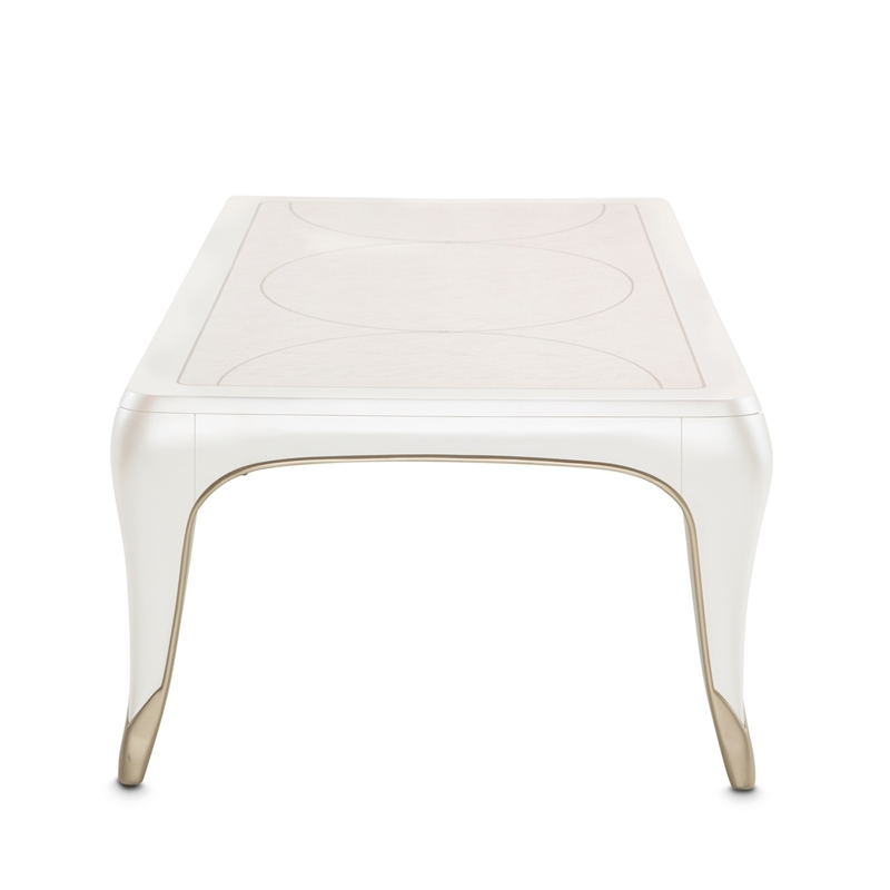 Pemberly Row Modern Rectangular Cocktail Table - Creamy Pearl