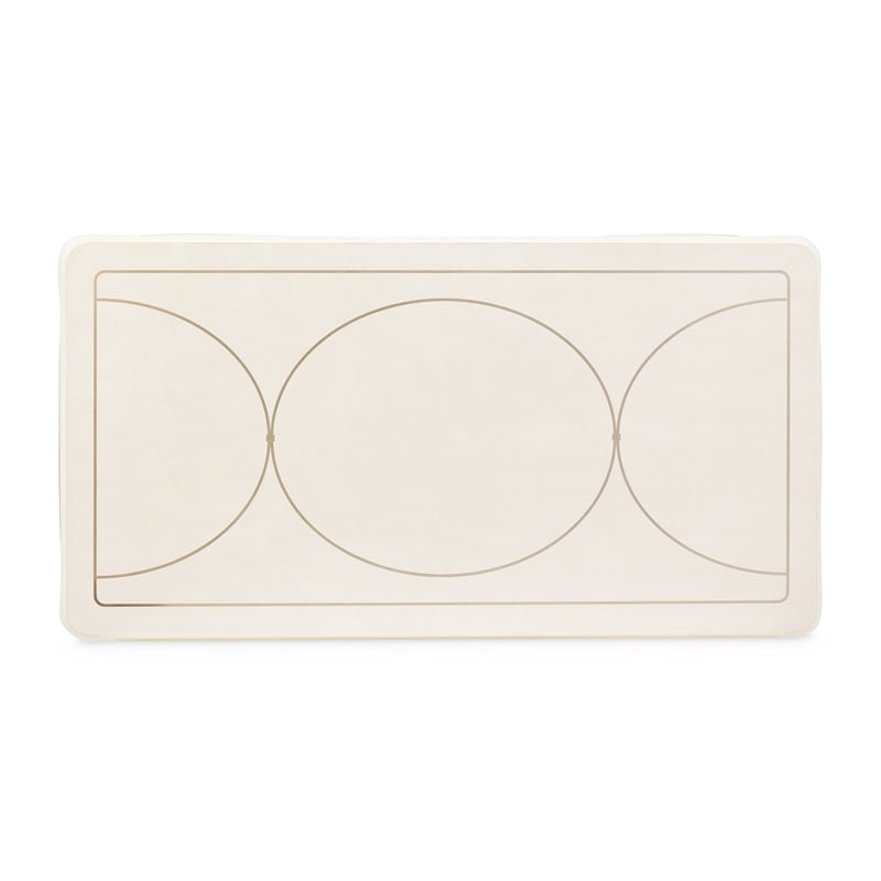 Pemberly Row Modern Rectangular Cocktail Table - Creamy Pearl