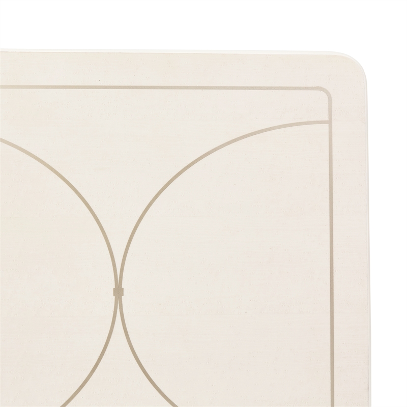 Pemberly Row Modern Rectangular Cocktail Table - Creamy Pearl