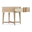Pemberly Row Modern Wood & Marble End Table - Blush/Chardonnay