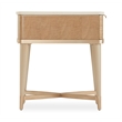 Pemberly Row Modern Wood & Marble End Table - Blush/Chardonnay