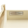 Pemberly Row Modern Wood & Marble End Table - Blush/Chardonnay