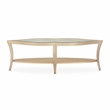 Pemberly Row Modern / Contemporary Glass Cocktail Table - Chardonnay