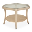 Pemberly Row Modern / Contemporary Glass Cocktail Table - Chardonnay