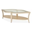 Pemberly Row Modern / Contemporary Glass Cocktail Table - Chardonnay