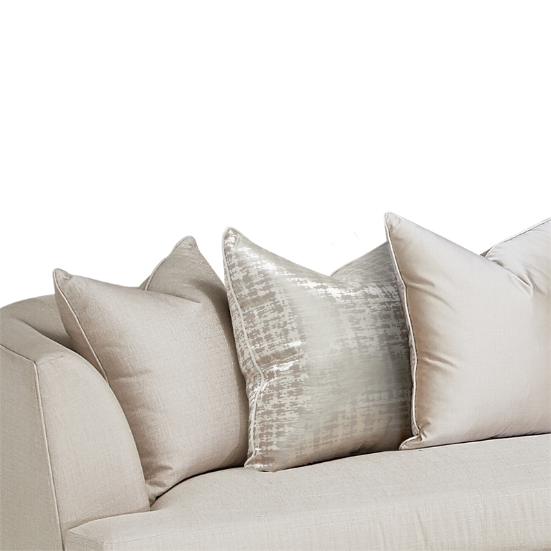 Pemberly Row Modern / Contemporary 3-Piece Sofa - Pearl/Chardonnay