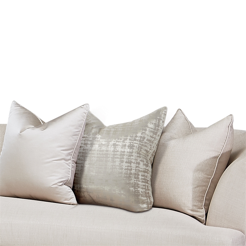 Pemberly Row Modern / Contemporary 3-Piece Sofa - Pearl/Chardonnay