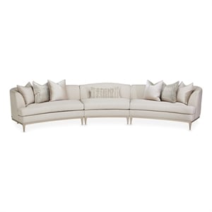 Pemberly Row Modern / Contemporary 3-Piece Sofa - Pearl/Chardonnay