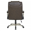 Pemberly Row Executive Bonded Leather Chair - Espresso w/ Cocoa Coated Flip Arms