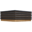 Pemberly Row Modern / Contemporary Black Vegan Leather Coffee Table