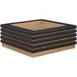 Pemberly Row Modern / Contemporary Black Vegan Leather Coffee Table