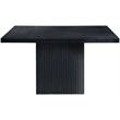 Pemberly Row Modern Square Black Oak Wood Veneer Top Dining Table