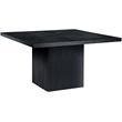 Pemberly Row Modern Square Black Oak Wood Veneer Top Dining Table