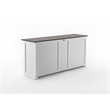 Pemberly Row Contemporary Buffet Solid Wood in White and Brown