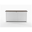 Pemberly Row Contemporary Buffet Solid Wood in White and Brown