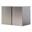 Pemberly Row Wood Base Door Wall Mounted Garage Cabinet in Metallic Gray