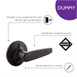 Pemberly Row Contemporary Dummy Brass Door Lever in Matte Black